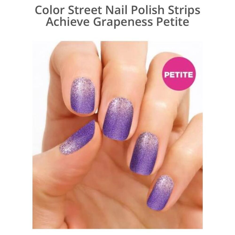 Achieve Grapeness Color Street Petite Shimmering Violet Nail Strips
